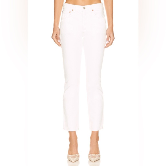 Citizens Of Humanity Charlotte High Rise Straight Jeans in White, Size 27 - Picture 1 of 10